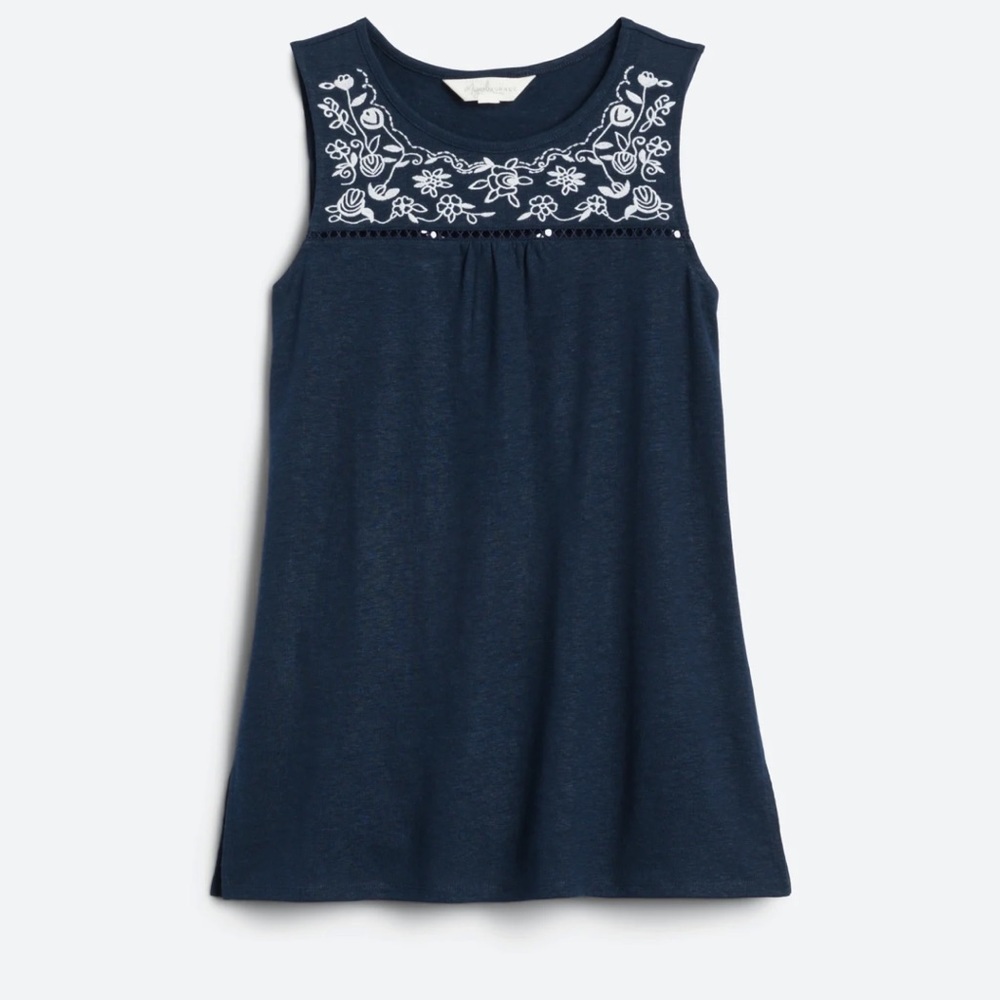 New MARKET & SPRUCE
Adelisa Embroidered Linen Blend Knit Tank‎